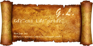 Gácsi László névjegykártya